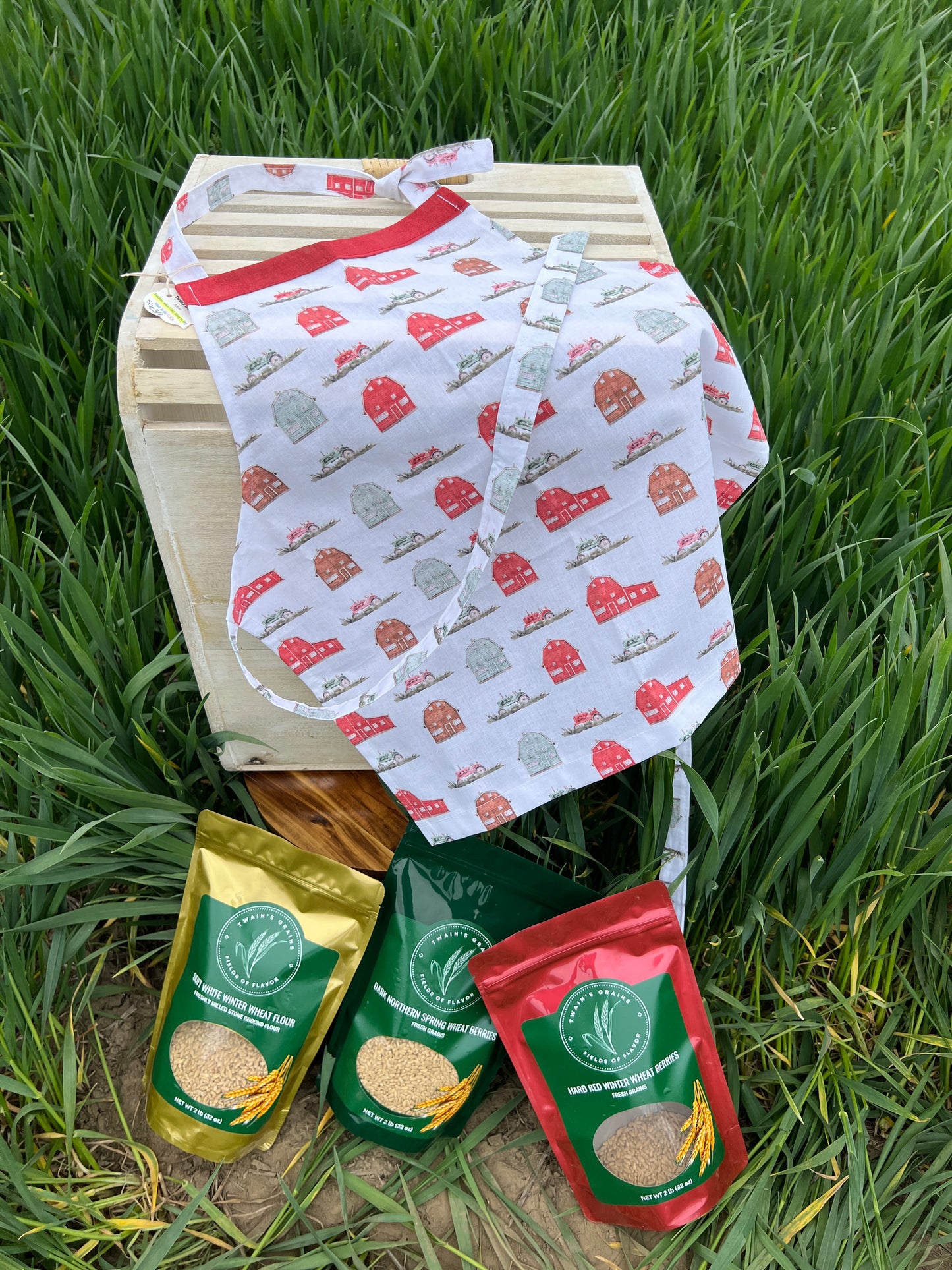 Kids Apron-Antique Tractor image 1