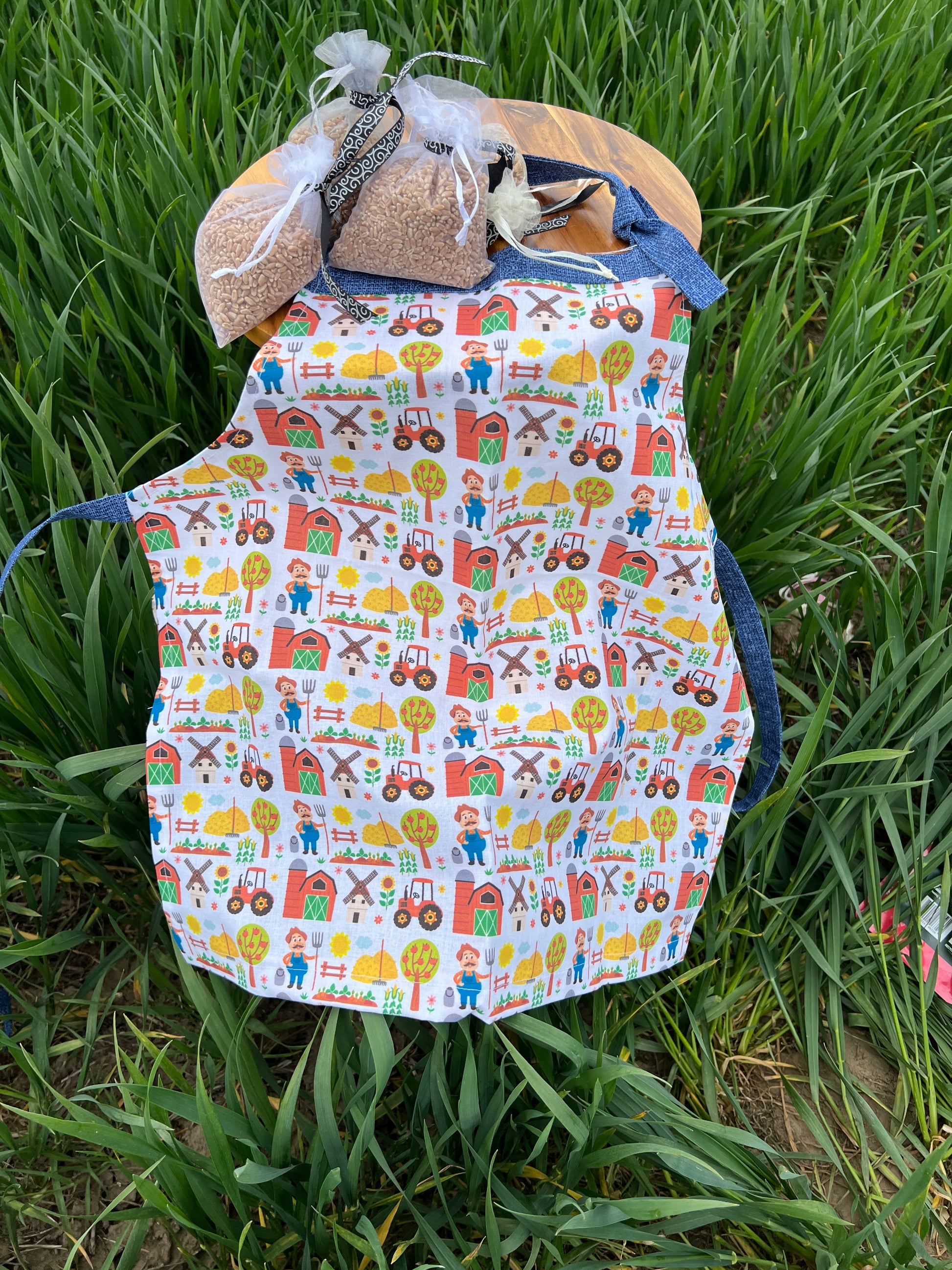 Kids Apron-Cooking off the farm image 3